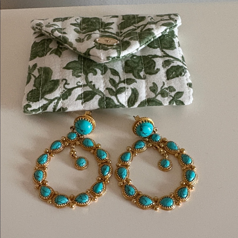 Sézane Taylor Earrings in Turquoise ASO Kate Middleton